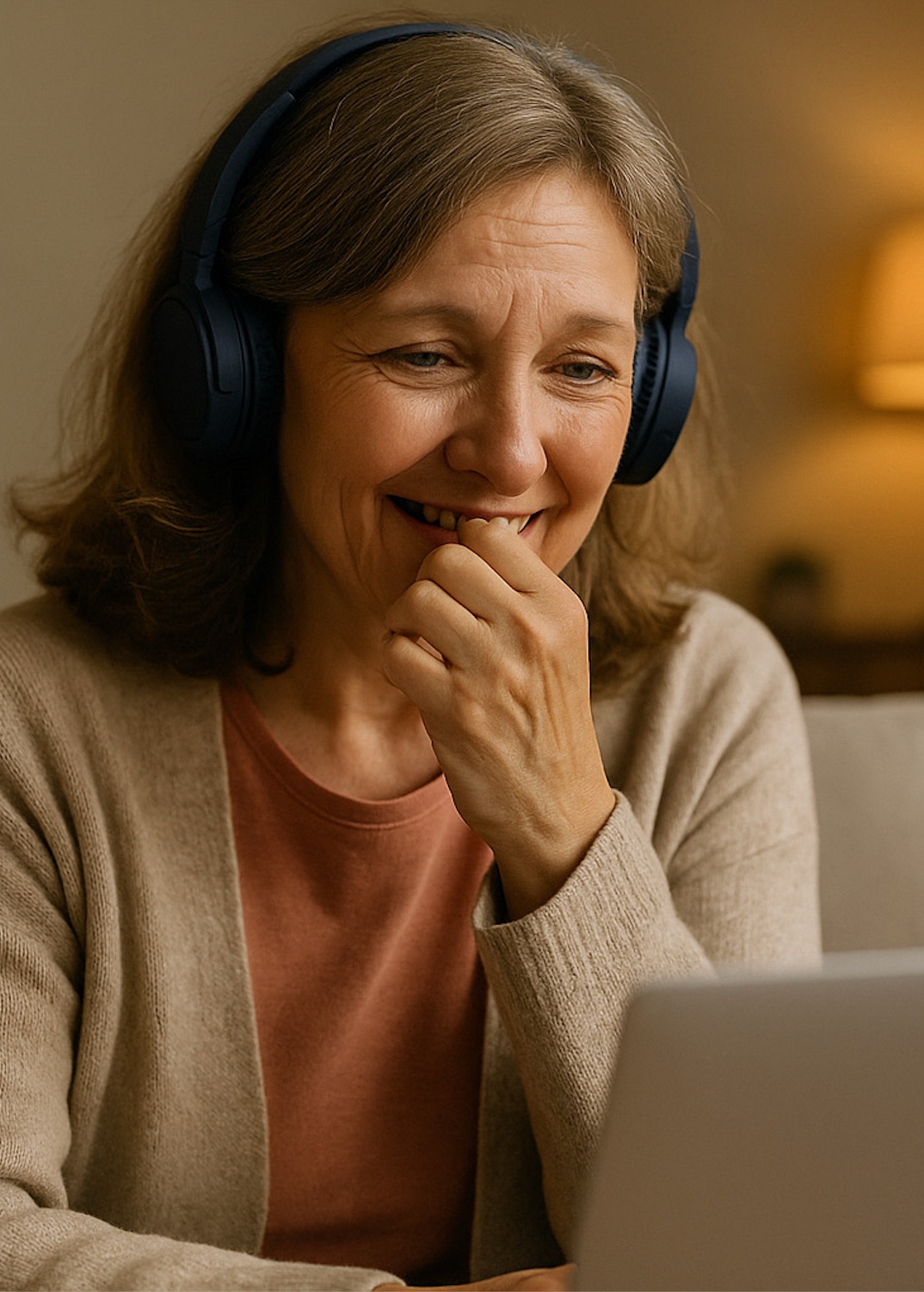 Žena poslouchá hudbu